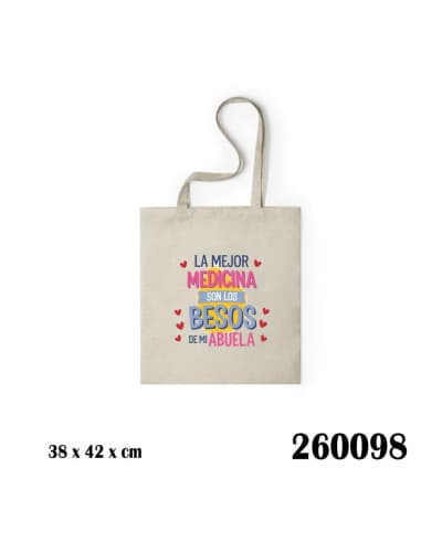 Bolso frase LA mejor medicina SON LOS besos DE MI