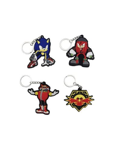 Sonic SET DE 4 llaveros EN caja