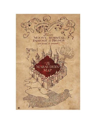 Poster harry potter mapa DEL merodeador