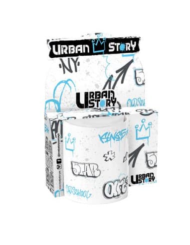 Taza CON mensaje - grafiti blanco
