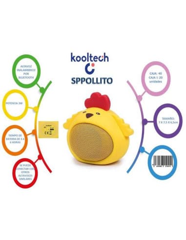Altavoz bluetooth pollito kooltech / 40