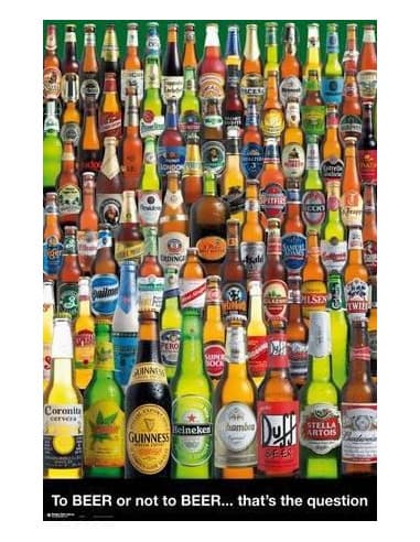 Poster cervezas TO beer OR NOT TO beer