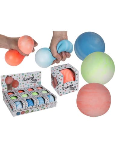 Pelota squeeze, aprox. 9 CM, 3 colores surt., 12 P