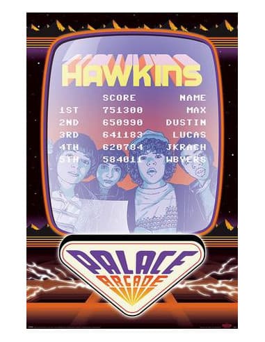 Poster stranger things palace arcade