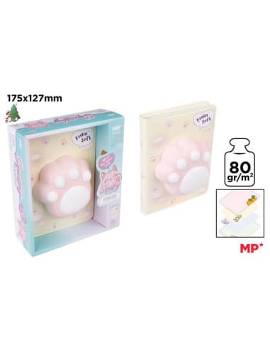 Cuaderno CON squishy huella gato