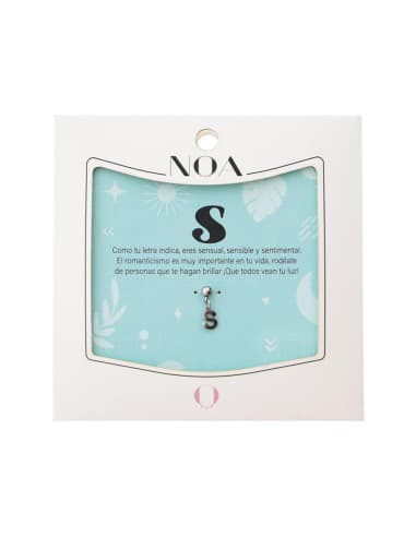 Charm DE acero plateado - letra S