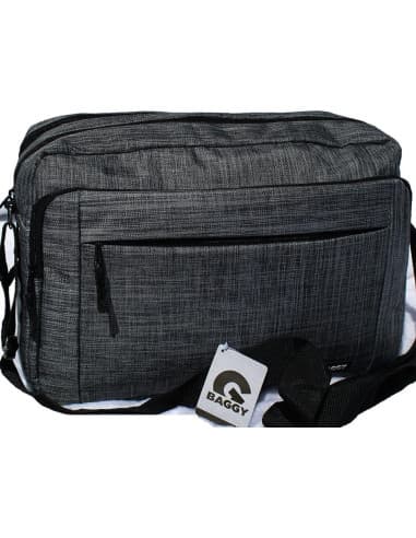 Mochila bandolera portatil 25X36 baggy negro