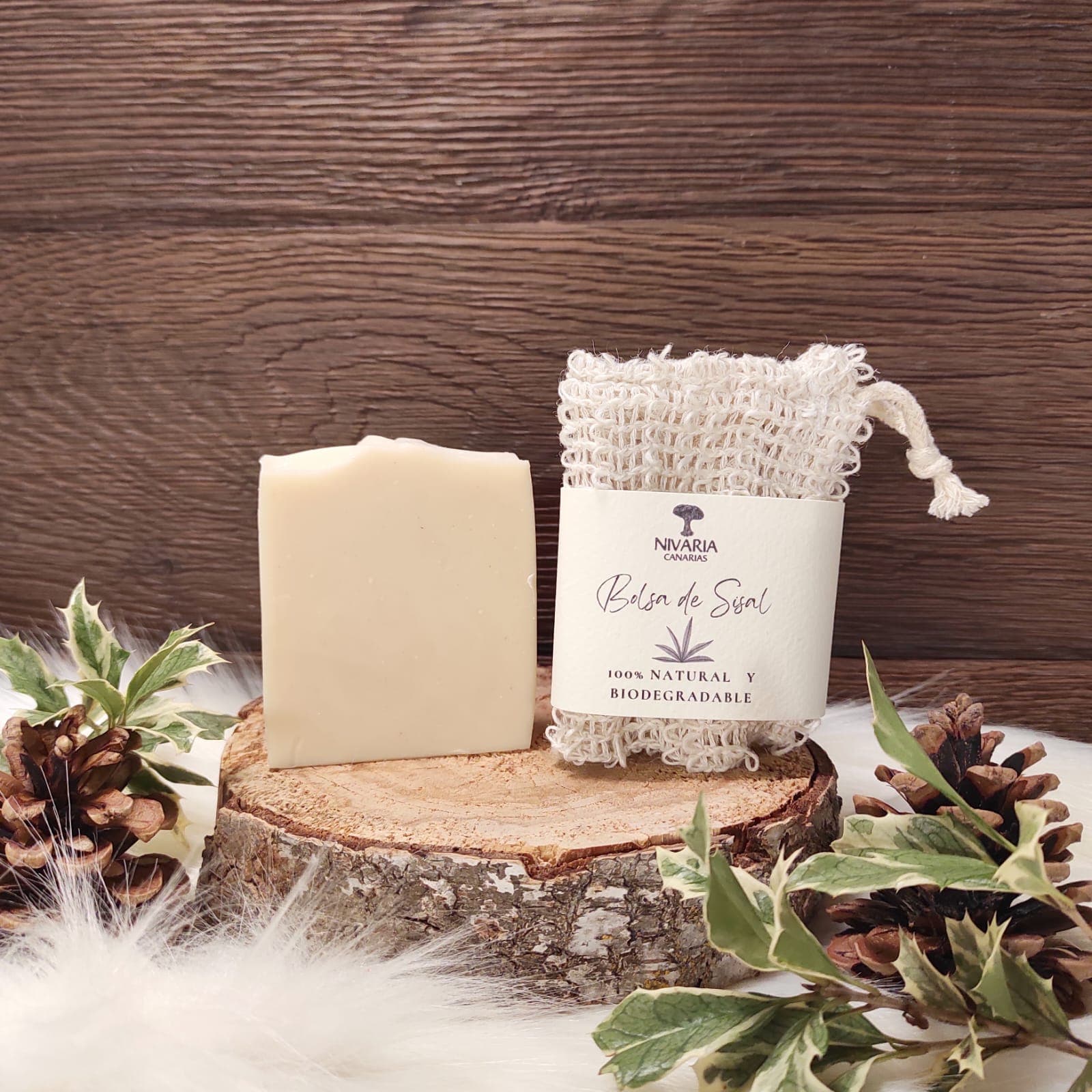 Soap Bar With Sisal Bag