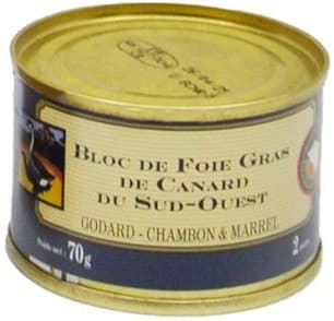 Bloque de Foie Gras de pato del Suroeste lata 70g