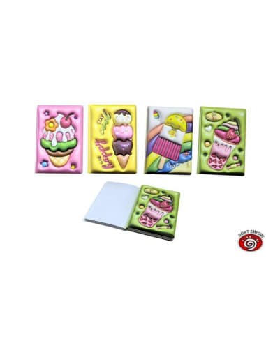 Libreta helados relieve