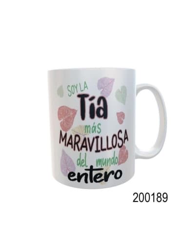 Taza frase SOY LA TIA MAS maravillosa
