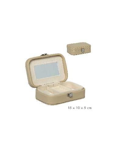 Joyero polipiel beige S
