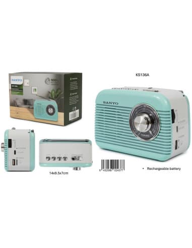 Radio MED bluetooth retro azul/20