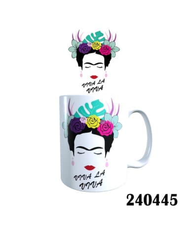 Taza frase frida viva LA vida