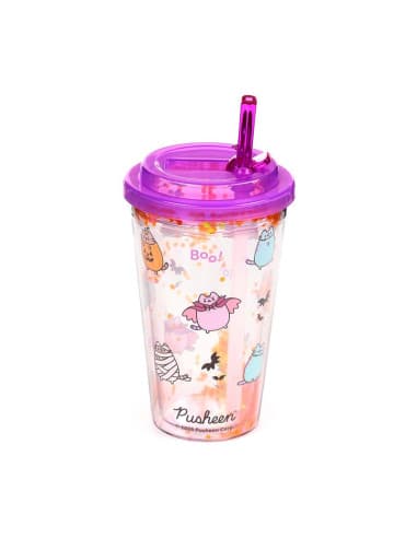 Vaso DE plástico inastillable halloween gato pushe