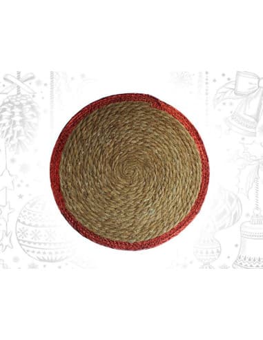Salvamantel redondo rojo