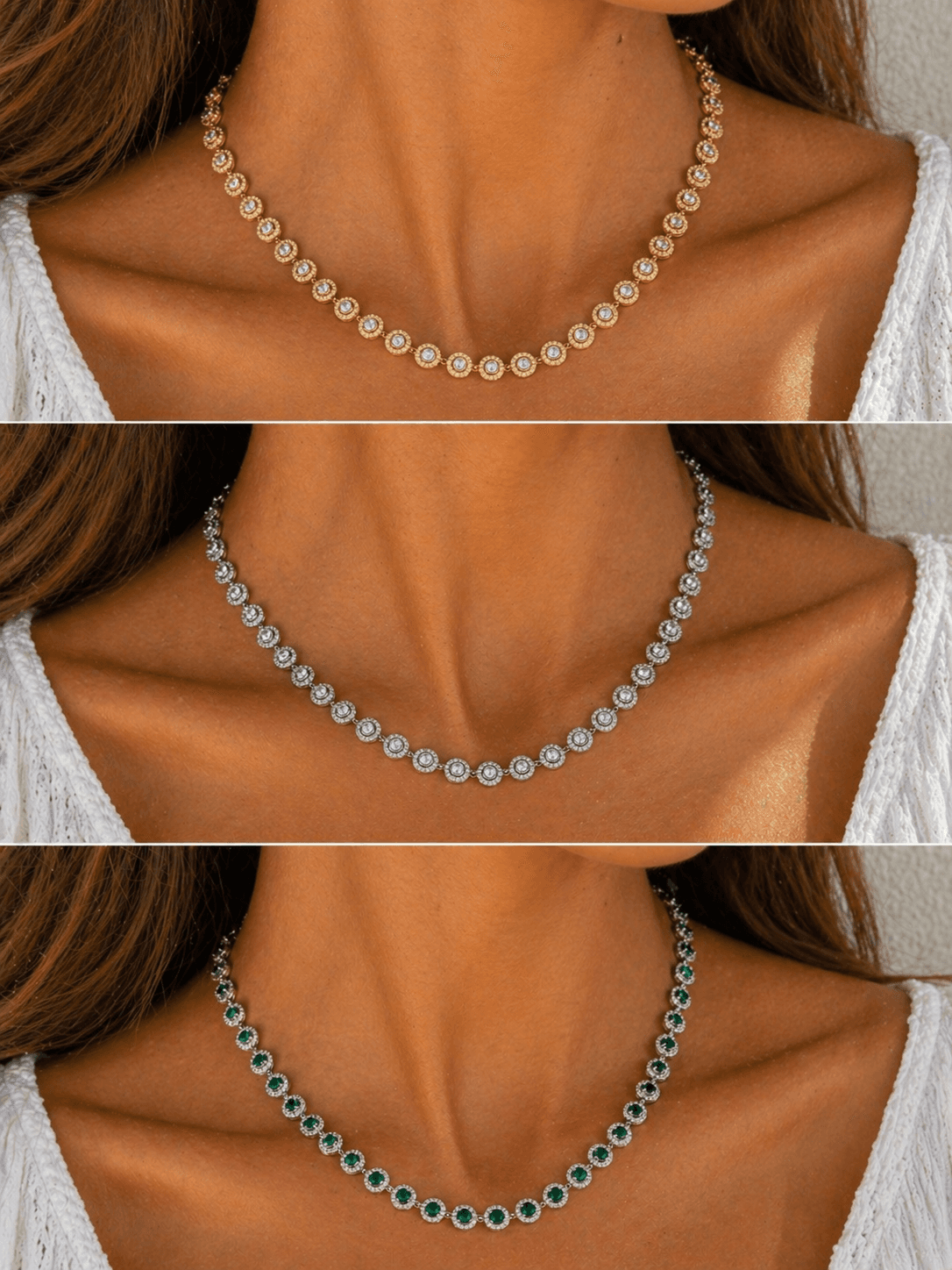 Collares cadena con circonitas – Gold Filled