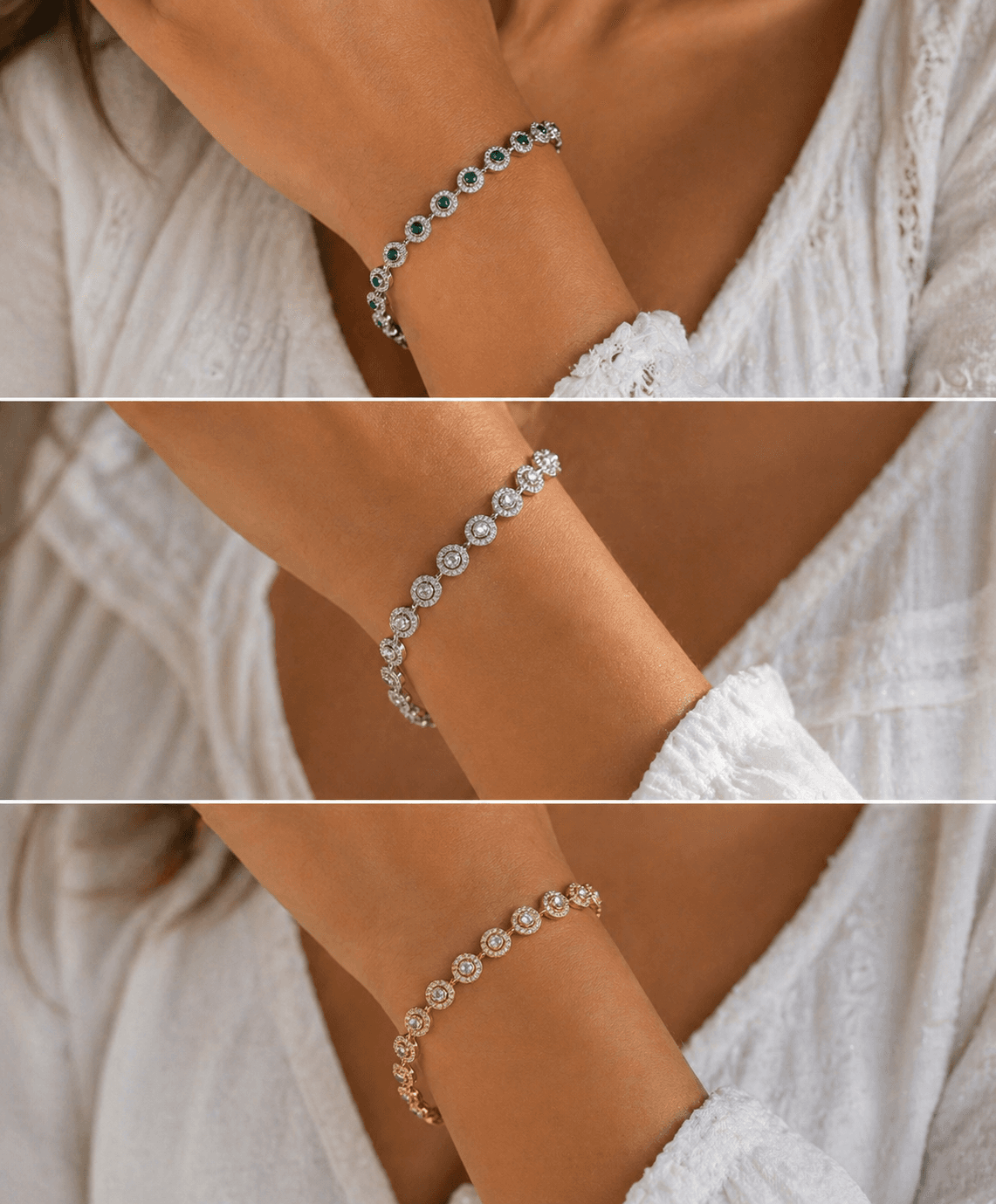 Pulseras Gold Filled con circonitas