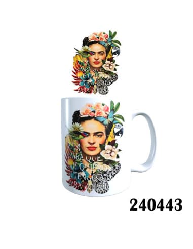 Taza frase frida frase pies
