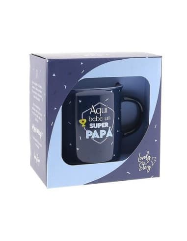 Taza/ MUG vintage 430 ML - aquí bebe UN súper PA