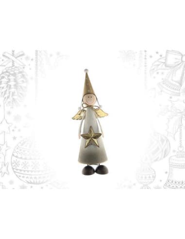 Figura angel metal dorada
