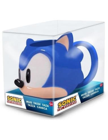 Stor taza ceramica 3D 400 ML EN caja regalo sonic