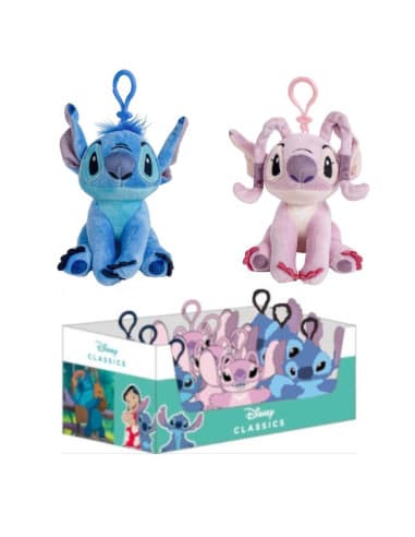 (MIS 0) disney (stitch-angel) peluche portachiavi