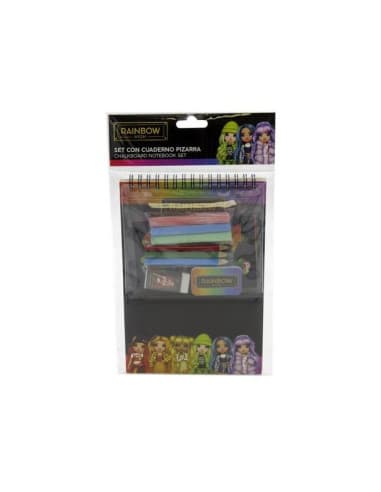 SET papeleria cuaderno pizarra rainbow high