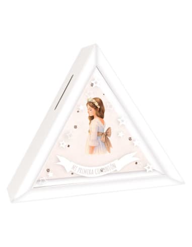 Hucha triangular comunión niña