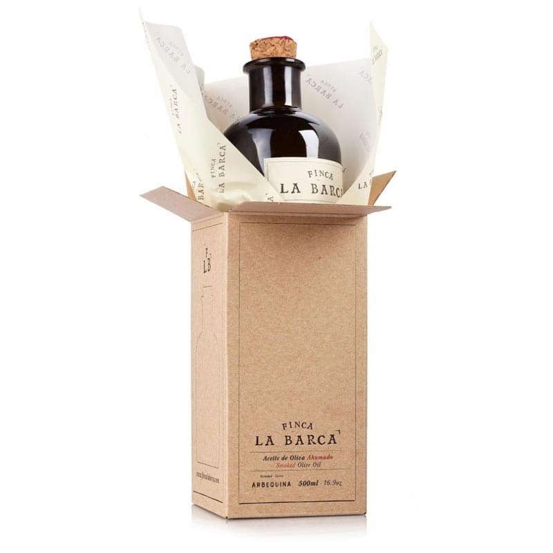 Aceite de Oliva Ahumado “Finca La Barca” botella 500 ml Caja Regalo