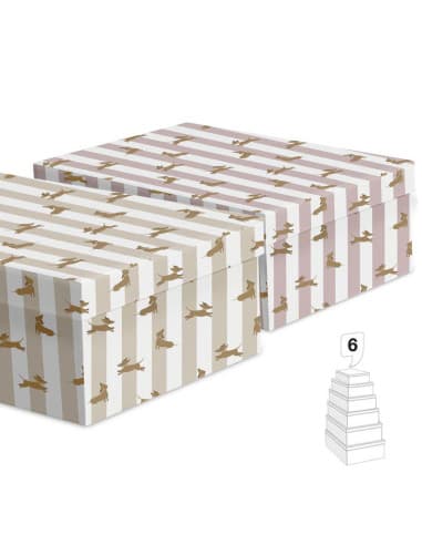 Juego 6 cajas teckel 2M (2/4 - 6)