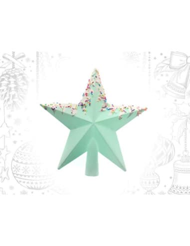 Estrella verde punta arbol