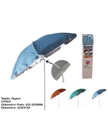 Sombrilla 200 CM nylon UPF50 22/25 MM