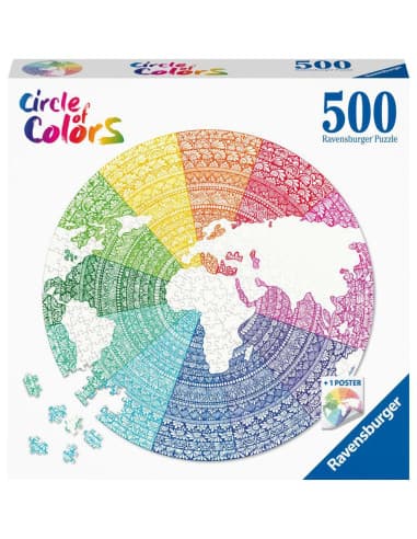 Puzzle circle OF colors-man