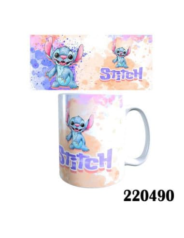 Taza frase taza stitch naranja