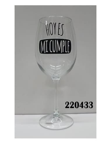 Copa frase HOY ES MI cumple