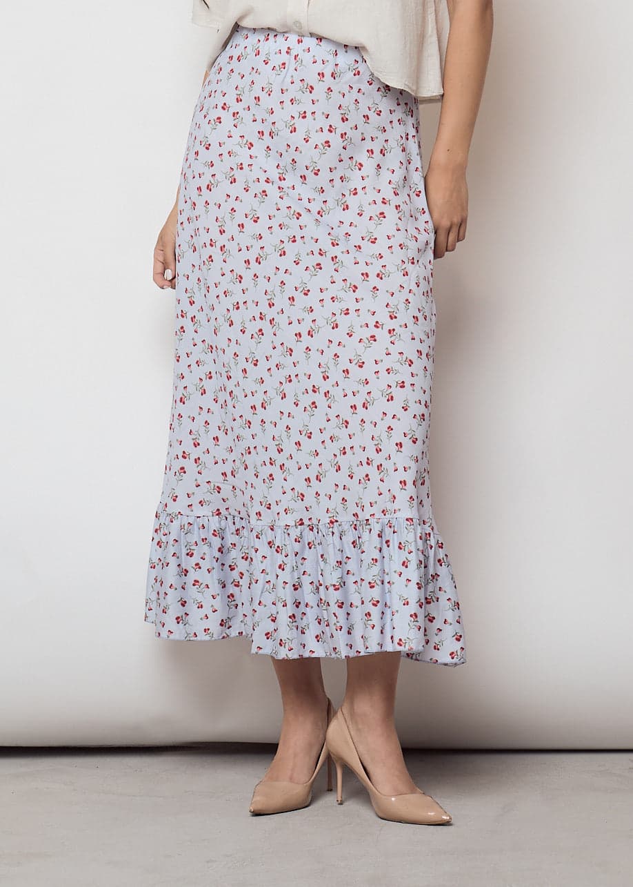 Falda Floral Midi