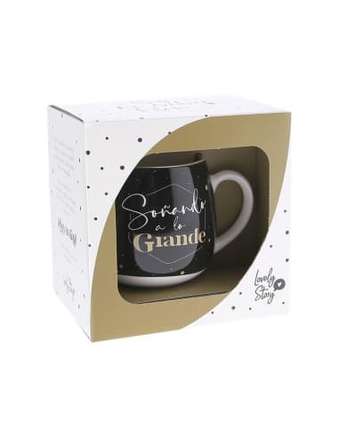 Taza ovalada / oval CUP 400ML - black - soñando A
