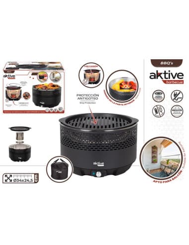 Aktive-barbacoa redonda SIN humo D34CM