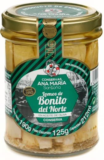 Lomos de Bonito del Norte en aceite de oliva 212 ml