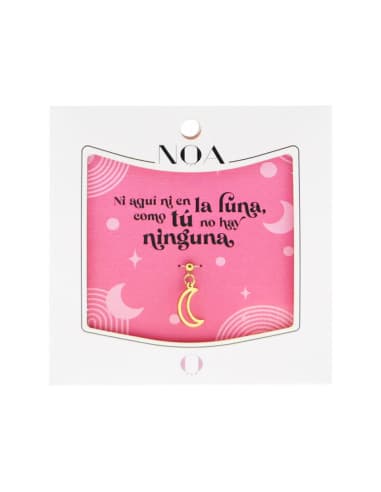 Charm DE acero dorado luna - NI aquí NI EN LA luna