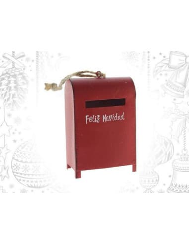Colgante buzon metal rojo