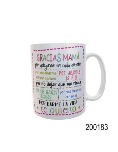 Taza frase gracias mama