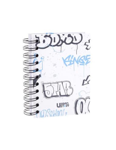 Cuaderno A6 - grafiti blanco