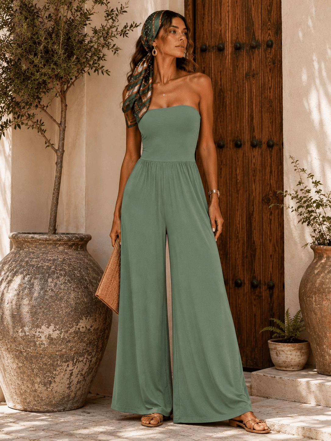 Mono con pañuelo Verde