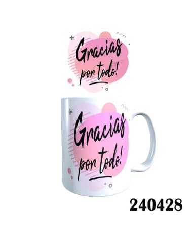 Taza frase gracias POR todo