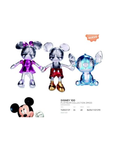 Peluche disney 100 platinum collection 3 assort
