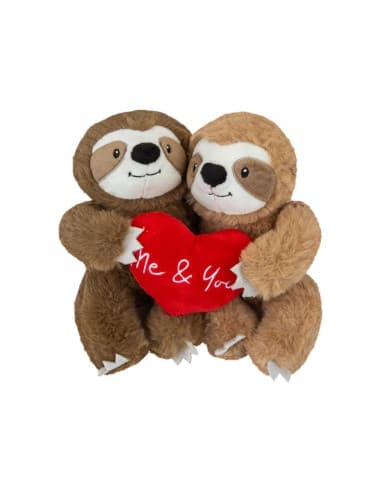 7" X 8" YOU & ME plush sloth