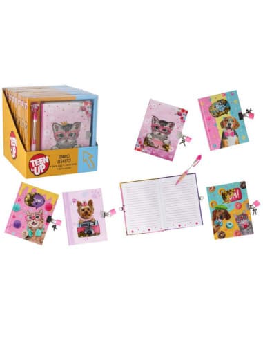 Secret diary w/lockpad/keys/pen 5A IN 8 PCS D/B