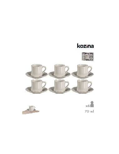 SET 6 tazas CON plato A 70 ml